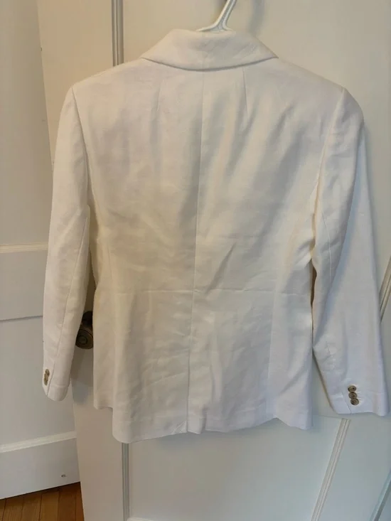 NWT J. Crew White linen Parke Blazer - Picture 5 of 5